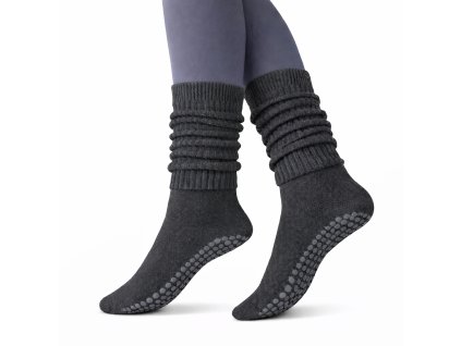 Shrnovaci ponozky tmave sede 4