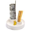 palo santo smudge bowl moon white