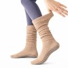 Shrnovací ponožky béžové 3