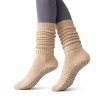 Shrnovací ponožky béžové 4