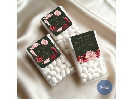 tictac zöld elegáns virágos