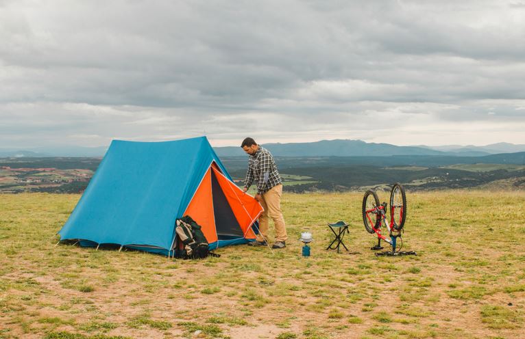 hiker-camping