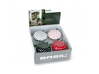 Zvonek Basil Big Bell Polkadot Box mix 4 kusy 80mm