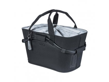 basil noir carry all mik bicycle basket rear black