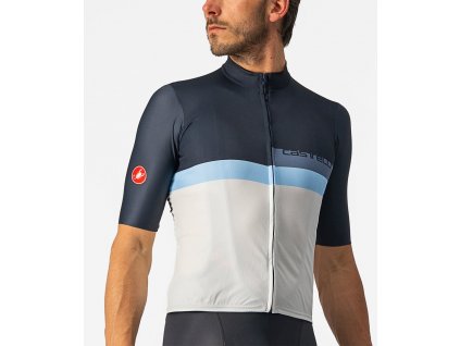 castelli a blocco radtrikot kurzarm blau 1