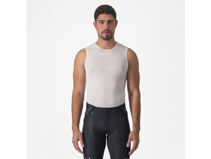 Funkční triko Castelli Pro mesh 2.0 White bez rukávu