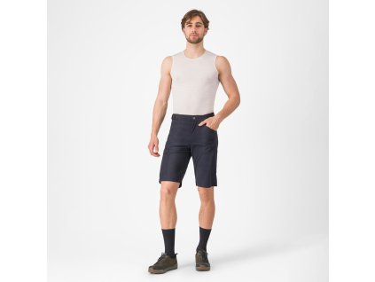 Kraťasy volné bez vložky Castelli Unlimited Adventure Black
