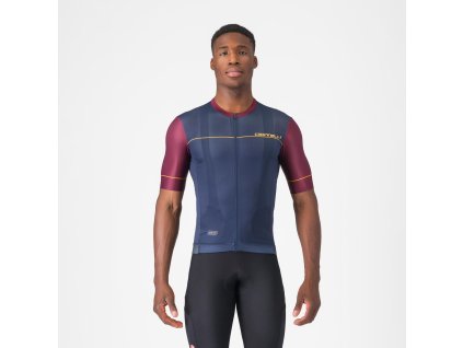 Dres Castelli Unlimited Endurance 2 Belgian blue/deep bordeaux-vivd orange