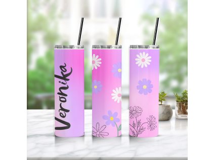 Termohrnček Purple Flowers