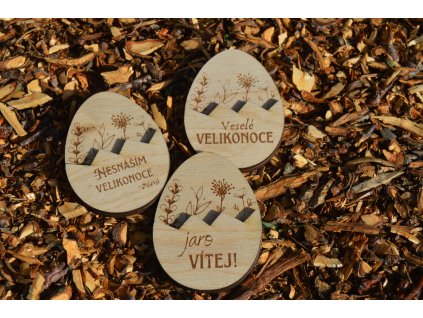 Dřevěná velikonoční ozdoba - Veselé Velikonoce