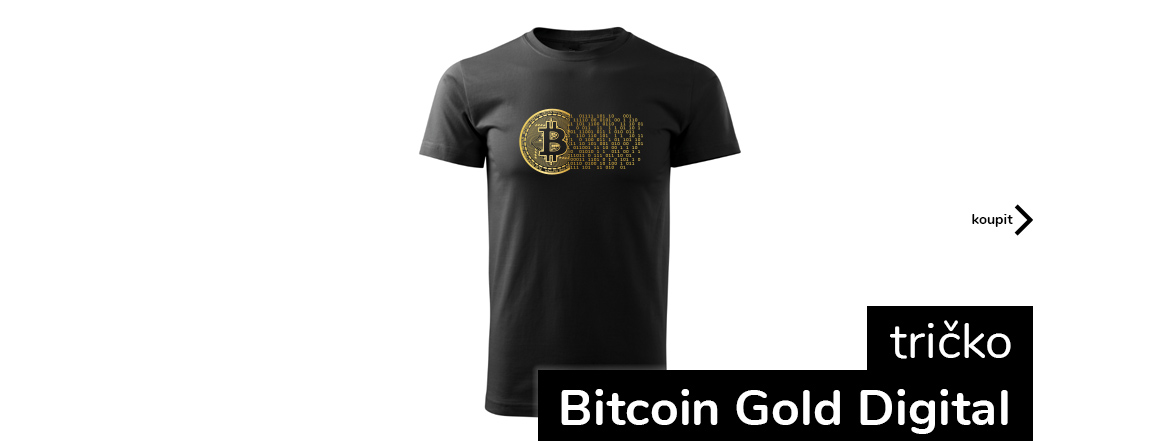 Mooniely e-shop – tričko Bitcoin Gold Digital