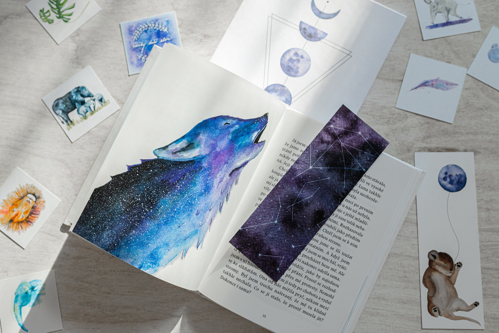 Navěky duší slon se záložkou