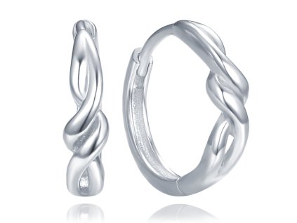 Stříbrné náušnice s elegantním propleteným designem