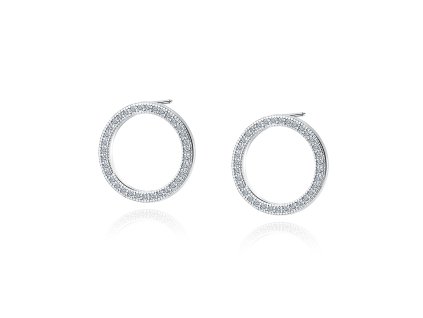 Elegantní náušnice ve tvaru kruhu