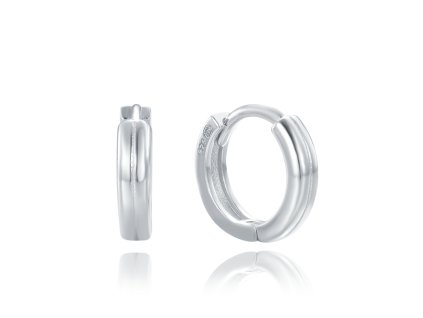 Stříbrné náušnice Minimalistické kruhy elegance