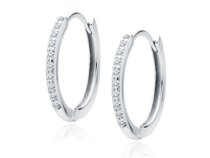 Kruhové náušnice zdobené zirkony
