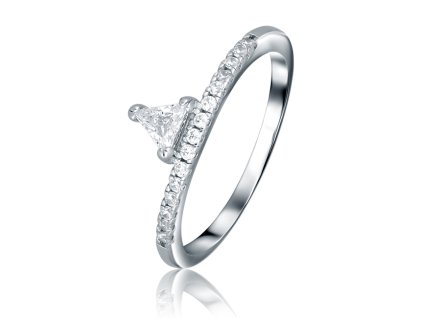 Stříbrný prsten Korunka se zirkony