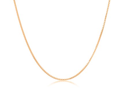 Stříbrný pozlacený řetízek – růžově zlatá elegance