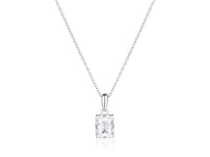 Stříbrný náhrdelník s čirým zirkonem – nadčasová elegance v minimalistickém provedení