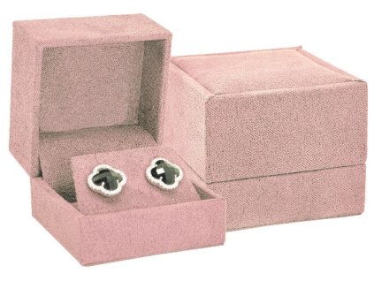Luxusní krabička na náušnice růžová