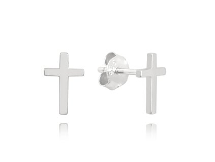 Stříbrné náušnice drobné KŘÍŽKY