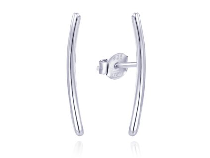 Elegantní minimalistické stříbrné náušnice