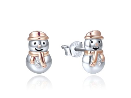 Stříbrné náušnice sněhuláci