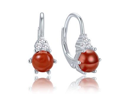 Stříbrné náušnice s japisem a zirkony