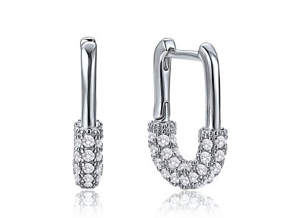 Náušnice s čirými zirkony v elegantním designu