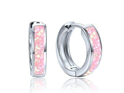 Náušnice s růžovým opálem v elegantním stylu