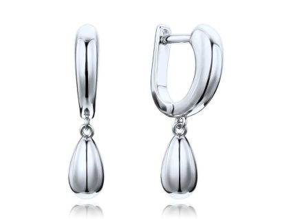 Náušnice kapky v jemném stříbrném provedení