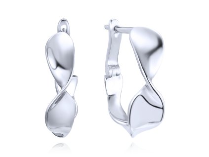 Náušnice kroucený design stříbrné moderní a jemné