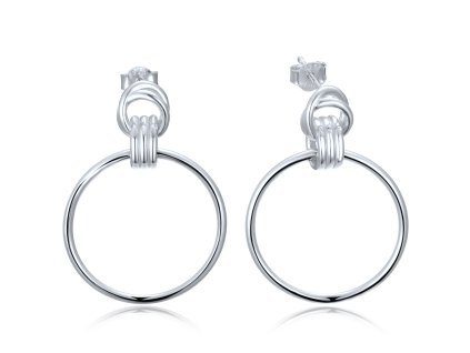 Náušnice kruhy v moderním minimalistickém stylu