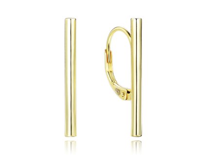 Náušnice tyčky minimalistický design pozlacené