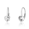 Stříbrné náušnice Crystal Heartline