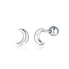 Stříbrné náušnice půlměsíc