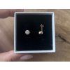 Stříbrné náušnice PECKY se zirkony 7 mm rose gold