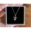 Stříbrný náhrdelník s andělíčkem a zirkonem