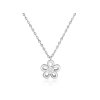 Dětský stříbrný náhrdelník kytička se zirkonem