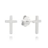 Stříbrné náušnice drobné KŘÍŽKY