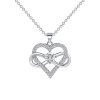 Stříbrný náhrdelník srdce s nekonečnem a zirkony