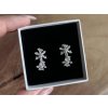 Stříbrné náušnice sněhové vločky se zirkony