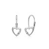 Dětské stříbrné náušnice srdíčko se zirkony
