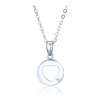 Stříbrný náhrdelník s kruhem a srdcem – matka