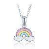 Dětský stříbrný náhrdelník s duhou