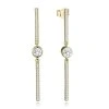 Náušnice tyčky s čirými zirkony pozlacené