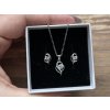 Zvýhodněná sada stříbrný náhrdelník a náušnice s čirým zirkonem – něžná elegance