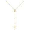 Náhrdelník růženec s křížkem pozlacený