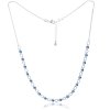 Náhrdelník s třpytem modrých zirkonů