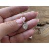 Stříbrné náušnice Crystal Heart Elegance